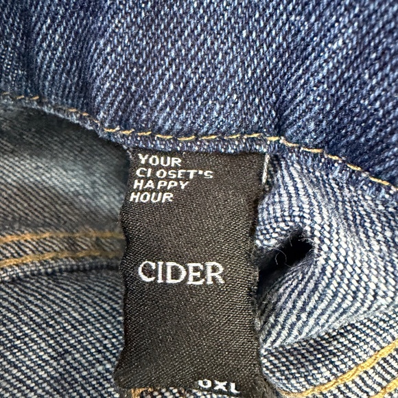 Cider Blue Denim Women's Wide Leg Overalls Size OXL - Picture 7 of 8